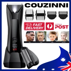 Couzinni Dual Head Shaver Man Electric Bikini Trimmer Wet & Dry Use Hair Removal - Picture 1 of 9