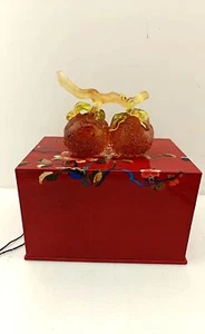 Liuligongfang Crystal Twin Blessing Fruits #832/3600 Original Box Wedding Gift - Picture 1 of 11