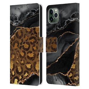 OFFICIAL UTART WILD CAT MARBLE LEATHER BOOK WALLET CASE FOR APPLE iPHONE PHONES