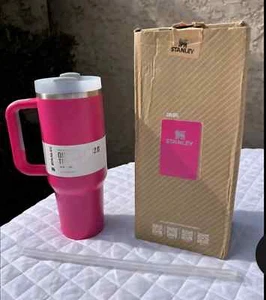 Stanley 40 Oz /Pink /Quencher H2.0 Tumbler/  The FlowState”/Hot or Cold /W Straw - Picture 1 of 4