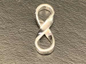 Genuine 925 Sterling Silver Infinity Eternity Pendant Charm Girls Women Lucky 8 - Picture 1 of 4