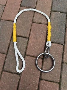 ANKERRÜCKHOLLEINE 10mm Nylonseil 8mm Edelstahl Karabinerhaken und Ring - Bild 1 von 4