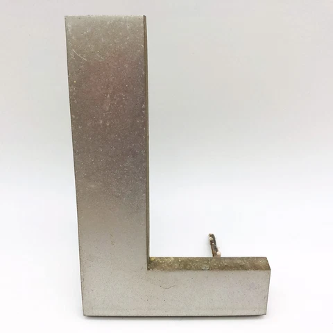 Cast Aluminum Letter L 8" Sign Spanjer Bro Chicago Brushed Architectural Salvage Cover
