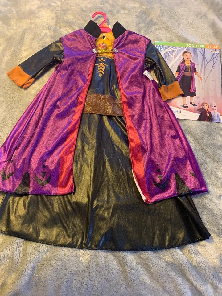 Disney Frozen 2 Anna Classic Size S 4/6x Girls Licensed Costume Disguise 7ekfzw1