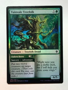 MTG Tuinvale Treefolk   Oaken Boon Throne of Eldraine 180/269 Foil Common - Picture 1 of 1