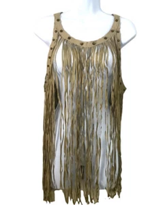 Fringe Studded Trim Dress One of Kind Piece O/S - Picture 1 of 5