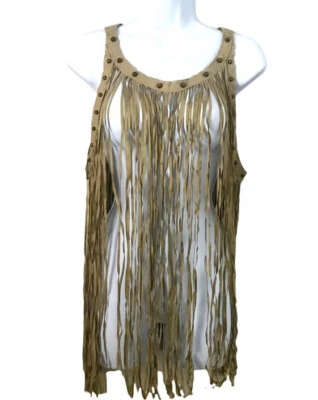 Fringe Studded Trim Dress One of Kind Piece O/S - Image 1 of 4