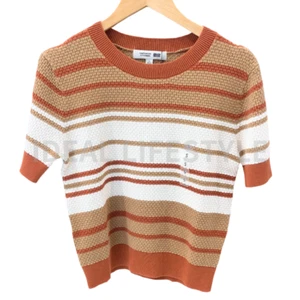 UNIQLO COMPTOIR DES COTONNIERS Cotton Popcorn Striped Sweater Women 477690 NWT - Picture 1 of 10
