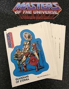 Masters Of The Universe 1984 Complete Set of 22 Stickers Near Mint