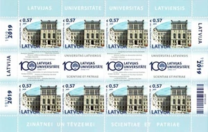 Stamp sheet of LATVIA 2019 - University of Latvia 100 - Picture 1 of 2