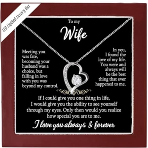 To My Wife Necklace From Husband,Spring Wife Necklace,Christmas Gift For My Wife - Picture 1 of 10