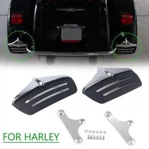 Left Right Chrome Rear Mud Flap Fender Guard For Harley Tri Glide FLHTCUTG 11-23 - Picture 1 of 9