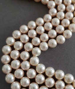 Swarovski Cream 6mm round Pearl Beads ** 50 beads per strand - Picture 1 of 3