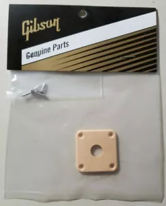 GIBSON® Jack Plate Cream Plastic Cover Creme Cream Les Paul USA Genuine "REAL" - Picture 1 of 4