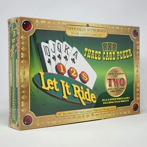 Let It Ride Three Card Poker Home Casino Game Set + Texas Hold 'Em Sealed NEW  - Picture 1 of 14