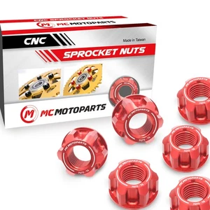Billet Rear Wheel Sprocket Nuts Red For MV Agusta F4 750 1000 00-02 03 04 05 06 - Picture 1 of 10