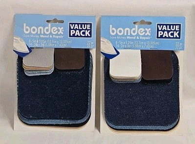 Bondex Iron-on Patch 2 PACKS Mend & Repair 40+ Pieces Value Pack Simplicity  - Image 1 of 4