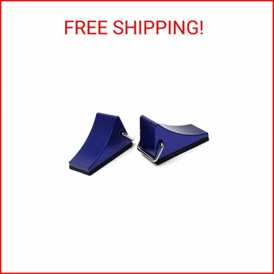 3407B 1/10 Scaler Aluminum Wheel Chocks (Pair) - Blue - Image 1 of 2
