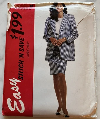 MISSES JACKET BLOUSE & SKIRT VTG McCALL'S 6360 Easy Pattern UNCUT Sz 16-18-20-22 - Image 1 of 4