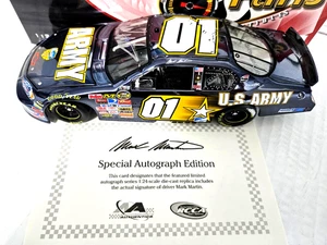 2007 Mark Martin #01 Army/American Heroes/Autographed Color Chrome 1/24 Nascar - Picture 1 of 11