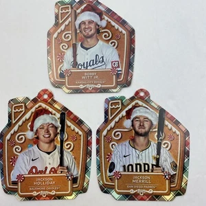 2024 TOPPS HOLIDAY JACKSON HOLLIDAY BOBBY WITT JR & JACKSON MERRILL ORNAMENTS - Bild 1 von 7