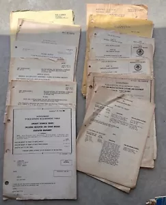 Aviation Document Lot: Technical Orders, Tables, Military Records etc. 1950s era - Picture 1 of 3