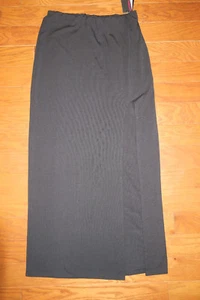 ❤️ M Erwachsene ❤️ MATERIAL MÄDCHEN ❤️ SCHWARZER GERADER ROCK MAXI VOLLE LÄNGE STRETCH NEU MIT ETIKETT - Bild 1 von 2