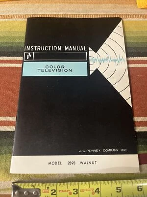 1960-е JC Penney цветной телевизор модель No 2893 Орех руководство - Изображение 1 из 4