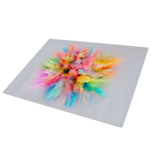 Colourful Dust Grey Pink Glass Chopping Board Kitchen Worktop Saver - Picture 1 of 4