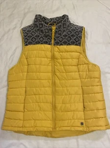 Ruff Hewn Womens Size Large L Vest Full Zip Puffer Yellow - Picture 1 of 9