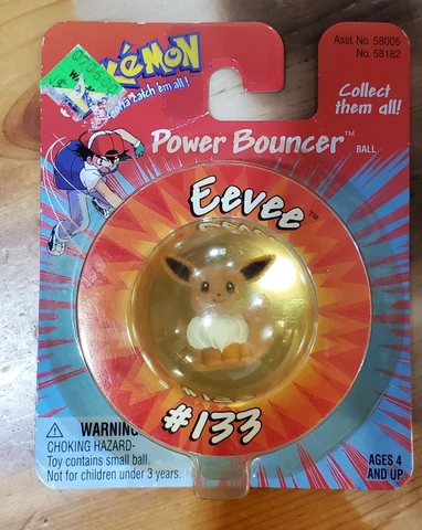 1999 Eevee Power Bouncer Hasbro/Nintendo Pokemon Bouncy Ball Cover