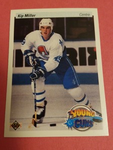 1990 -91 Kip Miller Young Guns NHL Hockey Cards # 522