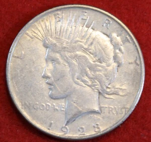 1923-D Peace Dollar 90% Silver Coin Circulated PE231 - Picture 1 of 2
