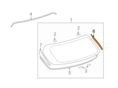 Lexus OEM 10-11 RX450h RX350 Rear Liftgate Side Moulding Upper Right 755710E010 - Image 1 of 4