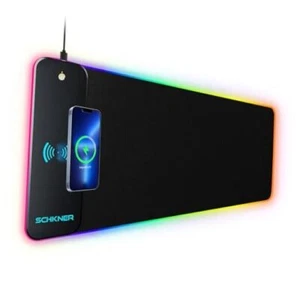 RGB Gaming Mouse Pad with Wireless Charging, Large Mouse Pad with LED Light, - Picture 1 of 7