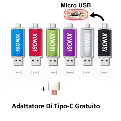 Chiavetta USB 32-128 Giga 2.0 Chiavetta 3 in 1 per smartphone Android Computer - Immagine 1 di 4