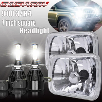 For International 4700 4900 8100 9900 9900I IX Pair 7x6"inch LED Headlight HILO - Image 1 of 4