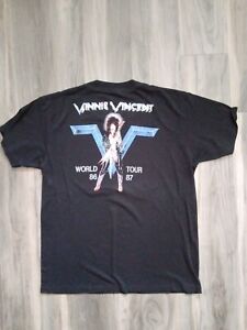 Vintage 1986 Vinnie Vincent Shirt M Invasion World Tour ‘86-‘87