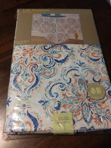 Elrene Home Fashions Lola Medallion Stain Resistant Vinyl Tablecloth, 52" x 70" - Picture 1 of 6