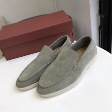 Classic Suede Slip-On Flat Casual Shoes Lazy Loafers Piana Men's Shoes