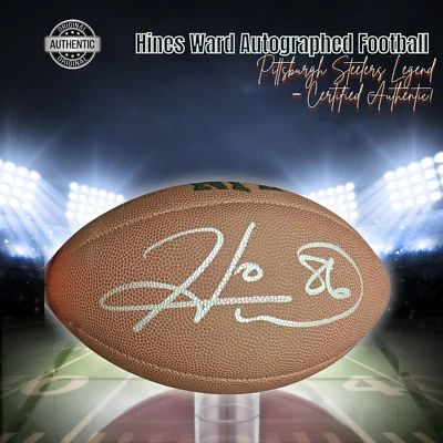 Pittsburgh Steelers Hines Ward Autographed Wilson NFL Football - Image 1 of 4