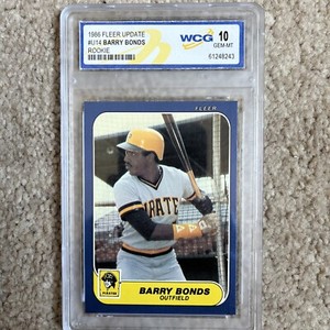 1986 Fleer Update #U-14 Barry Bonds Rookie WCG 10 Gem Mint