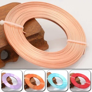 Fil D'Aluminium Plat Peint De 5M/Rouleau Pour Artisanat De Bracelets Et Bijoux - Bild 1 von 26
