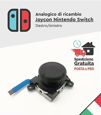 Ricambio Stick Joy Con Analogico 3d Nintendo Switch Joycon Controller Nero • 5.99€