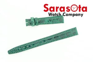Tiffany&Co. Austria Green Crocodile 12mm Short/Regular/Long Length Watch Band - Picture 1 of 12