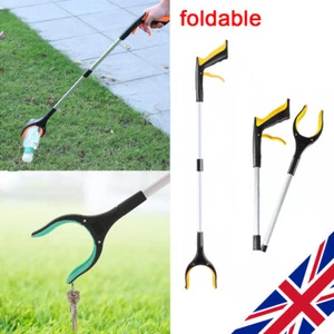 LONG REACH GRABBER REACHER LITTER PICKER HELPING HAND HELD PICK UP TOOL 80CM UK - Picture 1 of 21