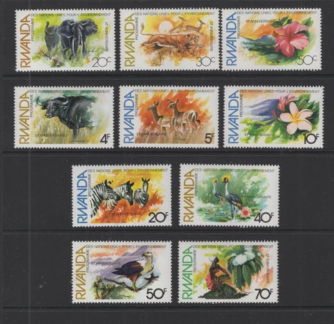 Rwanda #1112-21  (1982 Human Environment  set)  VFMNH CV $7.10 Cover