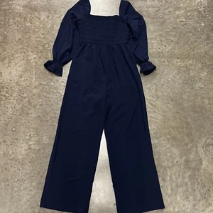 Damen blau langärmeliger Hose Overall Größe Medium gesmockt - Bild 1 von 4