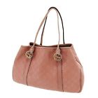 Gucci Guccissima Used Tote Handbag Pink Leather Italy Vintage #Ca156 S