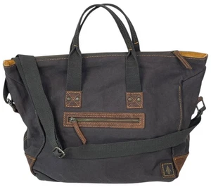 Neu DamnDog Canvas Leder Reißverschluss Arbeitstasche Tasche Schultergurt & Griff New Orleans - Bild 1 von 10